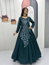 Pc 564 Vichitra Silk Heavy Embrodery Sequence Work Gown Wholesale Clothing Suppliers In India